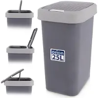 Orion Prullenbak Plastic Grijs 25 l - Afvalmand - Afvalemmer