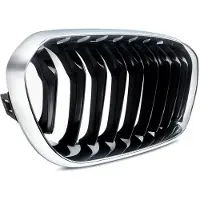 Happiq Niergrille Twinblade - Front Niergrille - Chroom + Zwart - Auto accessoires - Voor BMW 1 Serie F20/F21 LCI (2015-2019)
