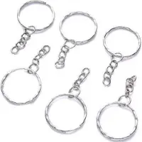 Gadgetpoint - Sleutelhangers - Hanger - RVS 10 stuks