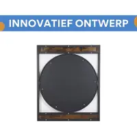 Happiq Rechthoekige Wandspiegel - Grote Industriële Spiegel - Houten & Metalen Frame - Decoratief Accentstuk - Voor Badkamer, Woonkamer & Hal - 60x80cm