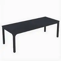Happiq Computerbureau Milano - Voor 2 Personen - 200cm - Zwart - Voor thuis of werk - Hout en metaal
