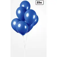 Partyxplosion 25x Ballon blauw 30cm - Festival feest party verjaardag landen helium lucht thema
