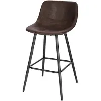 OEM Kunstlederen barkruk - industrieel & modern - stevige rugsteun - ergonomisch zitcomfort - passend in diverse interieurs - stijlvol bruin