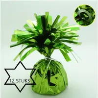 Wefiesta Ballon gewichtje 170 gr Lime Groen Kleur 12 stuks, Verjaardag, Themafeest