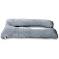 Bananair - Zwangerschapskussen - Afneembare fluwelen hoes - U-vorm - Body pillow - 140x80cm - Grijs