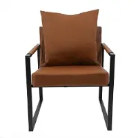Happiq Fauteuil- Voor Woonkamer - Moderne Lounge - Stof /Bruin