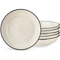 Happyment Aurora Serviesset Celestia - 6 delig - 4 persoons - Beige - Dinerborden - Bordenset - Diepe borden - Ontbijtborden - Servies - Keukenservies