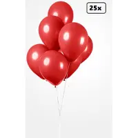Partyxplosion 25x Ballon rood 30cm - Festival feest party verjaardag landen helium lucht thema