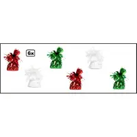 Wefiesta 6x Ballon gewicht rood/wit/groen - Tafeldecoratie thema feest ballon party festival