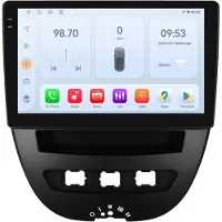 Happiq Autoradio met bluetooth - Carplay - Voor Peugeot 107/ Toyota Aygo & Citroën C1 (2005-2014) - Geschikt voor Apple en Android - Stereo - Navigatie - Navigatiesysteem auto - 6GB 64GB