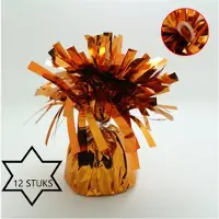 Wefiesta Ballon gewichtje 170 gr Oranje Kleur 12 stuks, Verjaardag, Themafeest, Voetbal, Nederlands Elftal, Koningsdag