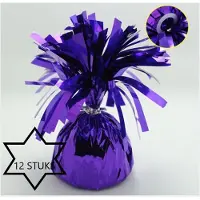 Wefiesta Ballon gewichtje 170 gr Paars Kleur 12 stuks, Verjaardag, Themafeest