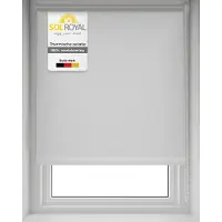 Sol Royal SolReflect T42 Thermisch rolgordijn verduisterend 60x160 cm wit - Gordijn voor Ramen Deuren met zilver coating - zonder boren