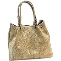 DrachenLeder Schoudertas beige