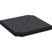 vidaXL Parasolvoetplaten 2 st driehoekig 14 kg graniet zwart