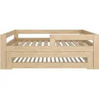 Need Sleep - Kinderbed met uitschuifbaar logeerbed - houten uitschuifbed voor 2 kinderen - 200x90 / 180x90 cm