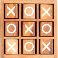 Longfield X.O Spin – Houten Strategiespel – 3 op een Rij Spel – Tic Tac Toe Variant – Klassiek Denkspel – 2 Spelers – Engelhart