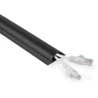 Nedis Kabelgoot muur | Nedis | 16 mm kabel (1 meter, PVC, Zwart)