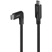 Lindy 32019 1,5 meter USB 3.2 Type C kabel, 90 graden geknikt
