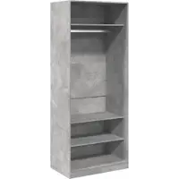 vidaXL Kledingkast 80x50x200 cm bewerkt hout betongrijs