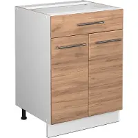 Vicco Keukenonderkast Fame-Line Krachtige eik goud 60 cm met lade, zonder werkblad, Model 38423