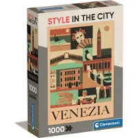Clementoni - Puzzel - 1000 Stukjes - Style in de Stad Venezia - Puzzel Voor Volwassenen