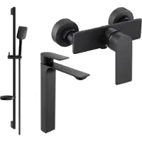 Mexen Alexa DS62 doucheset, zwart - 71214DS62-70