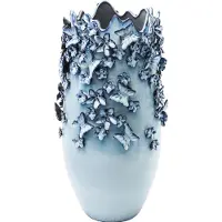 Kare Vlinders vaas, lichtblauw, hoogte 50 cm, steengoed Butterflies, blauw, Woon-/ Eetkamer, Keramiek, Design