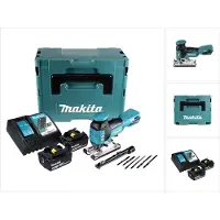 Makita DJV 181 RGJ accu pendelzaag 18 V borstelloos + 2x accu 6,0 Ah + oplader + Makpac