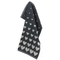 Bunzlau Castle Hearts keukendoek 53x60 Anthracite