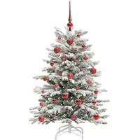 vidaXL Kunstmatige Hinged Kerstboom Wit 120 cm PE en PVC