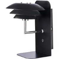 Dyberg Larsen Wandlamp DL20 USB Shelf, dimbaar, zwart, Slaapkamer, metaal, Scandinavisch, wandlamp