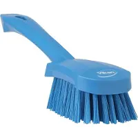 Vikan afwasborstel blauw korte steel