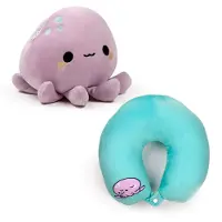 Puckator Swapseazzz Adoramals Octopus 2-in-1 Pluche Reiskussen- Nekkussen