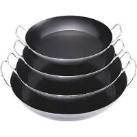 HorecaTraders Paellapan | Plaatstaal | RVS | Ø47 cm