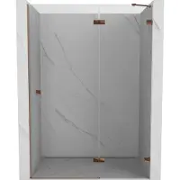 Mexen Lunar draaideur voor douche rechts 135 , transparant, roze goud - 834-135-000-60-00-P