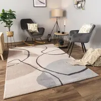 Paco Home Vloerkleed Woonkamer Laagpolig Patroon Abstract Patroon Geometrisch 3D 160x230 cm