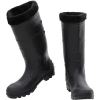 vidaXL Regenlaarzen met verwijderbare sokken maat 42 PVC zwart
