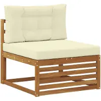 vidaXL Buiten Middelste sofa Massief Acacia Hout Naturel