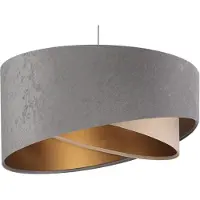 Maco Design Hanglamp Vivien, dimbaar, alu / grijs / zink, Woon-/ Eetkamer, Textiel / Stof / Zijde, Modern, Hanglamp