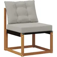vidaXL Buiten Middelste sofa Massief acaciahout en Textilene-stof
