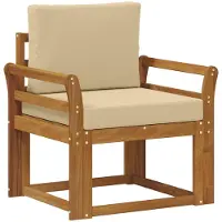 vidaXL Buitensofa Massief Acacia Hout en Polyester Naturel