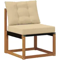 vidaXL Buiten Middelste sofa Massief acaciahout en Textilene-stof
