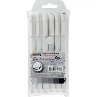 Spree Brushpennen Grijs 6 stuks