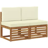 vidaXL 2 Stuk Buiten Midden Sofa Massief Acacia Hout Naturel