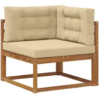 vidaXL Outdoor Hoekbank Naturel