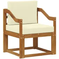 vidaXL Buitensofa Massief Acacia Hout en Polyester Naturel