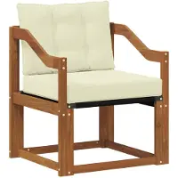 vidaXL Buitensofa Massief Acacia Hout Natuurlijk en Crème