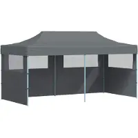 vidaXL Partytent Antraciet 291 x 580 x 315 cm Oxford Stof