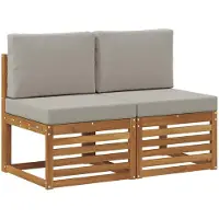 vidaXL 2 Stuk Buiten Midden Sofa Massief Acacia Hout Naturel